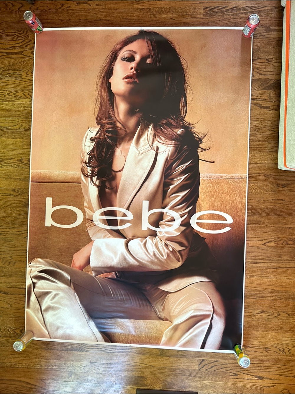 Vintage Bus Stop Poster 48x70in 4x5ft10in bebe Fashion Designer Huge Double Side